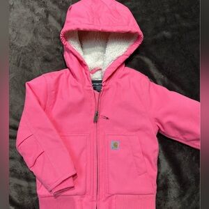 Carhartt 2T Pink Winter fleece lined coat LIKE NEW